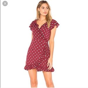 Motel Rica Polka Dot Wrap Dress